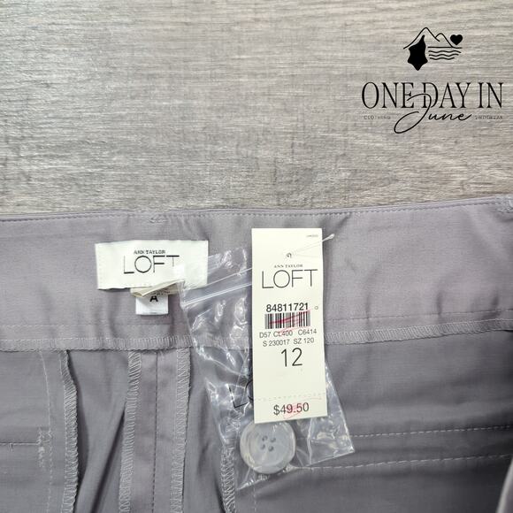 Loft Flat Front Shorts Size 12 - Picture 2 of 7